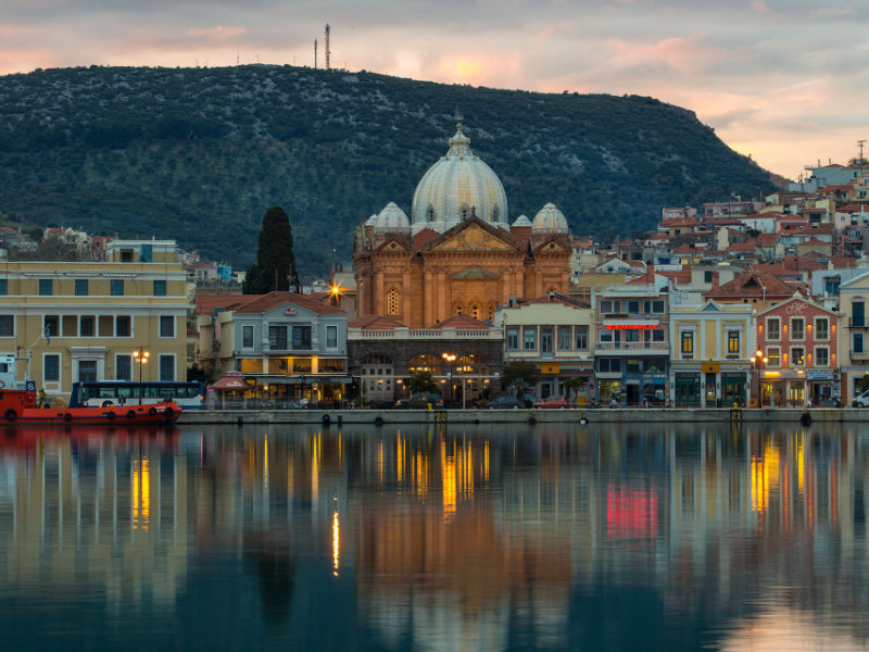 Mytilene city waterfront